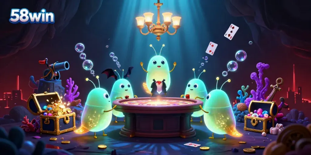 Join the glowworms at 58win's casino, illuminating the table with vibrant gameplay and excitement.
