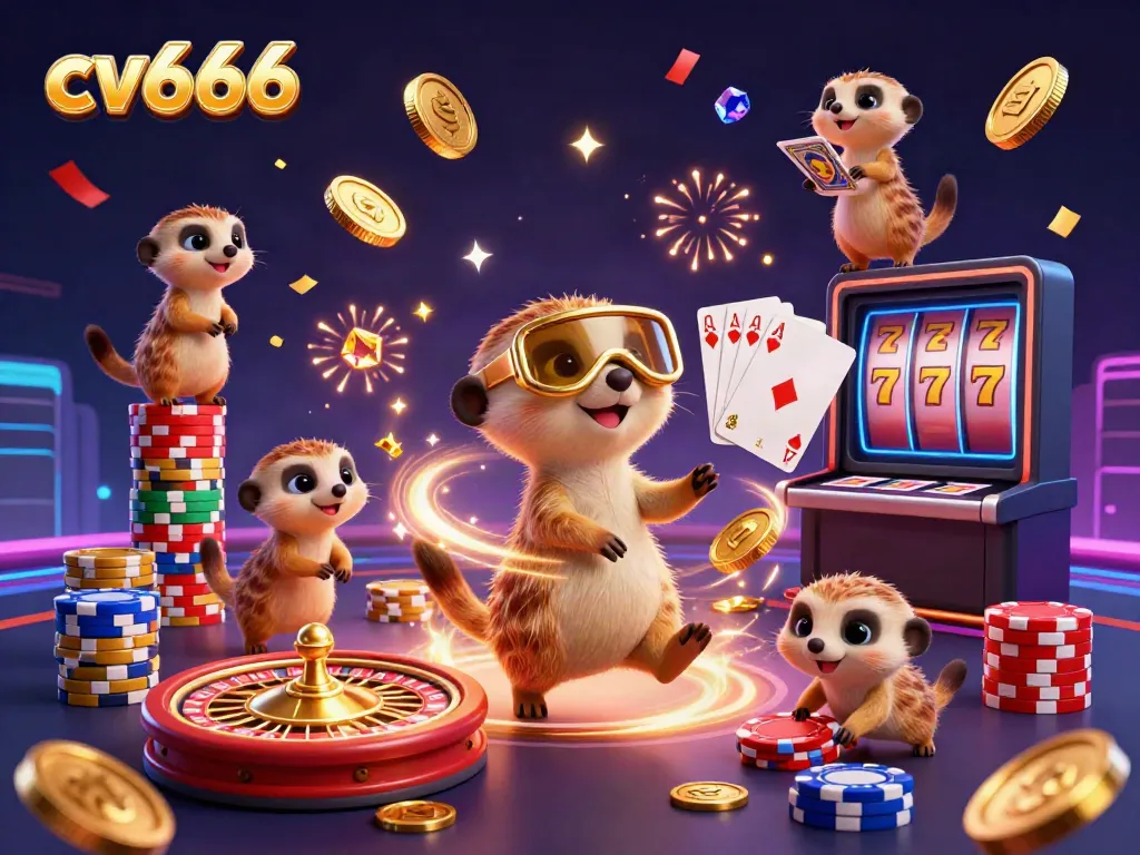 Engage with the lively casino atmosphere of cv666 featuring animated meerkats playing games of chance.